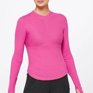 Free People Movement Laura Long Sleeve Top Fuchsia Fizz/Pink